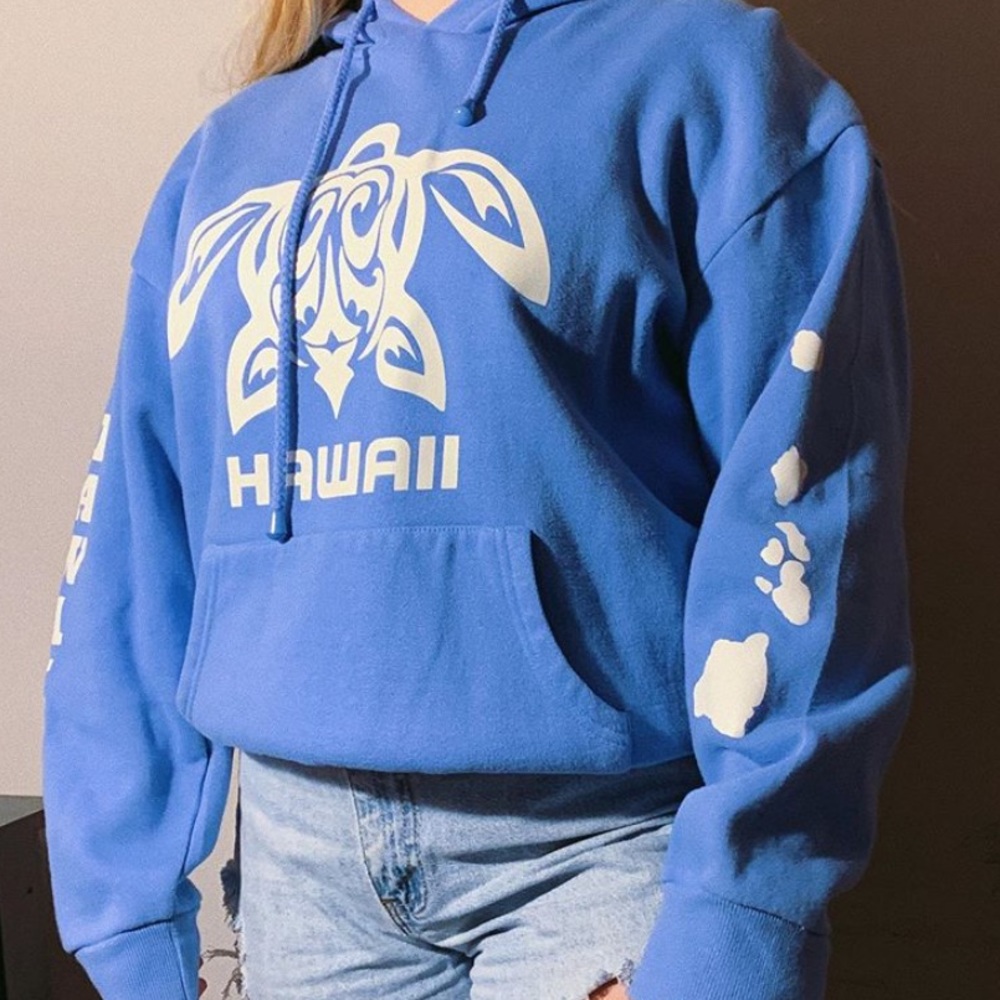 hawaii blue hoodie